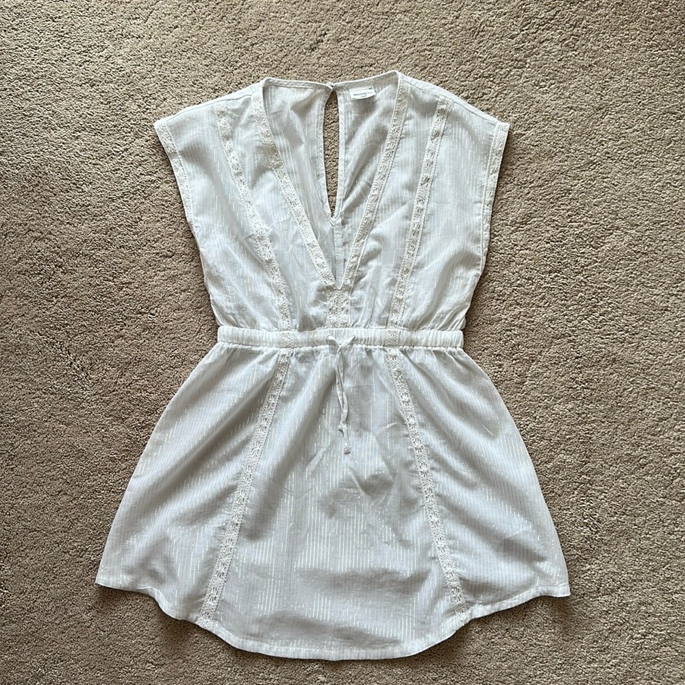 Abercrombie kids white swim coverup size 11/12